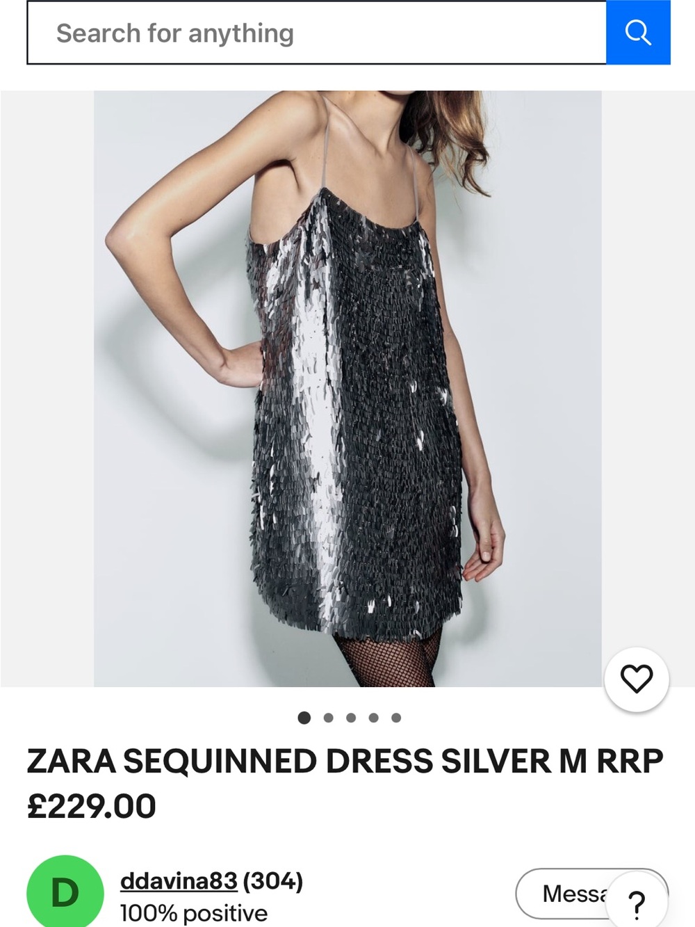 19” bust M $429 MSRP Zara Best Matte Sequin Dress Ever